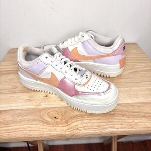 Nike Air Force 1 Shadow Sneakers Womens 6.5 Pastel Colorblock leather Low Top